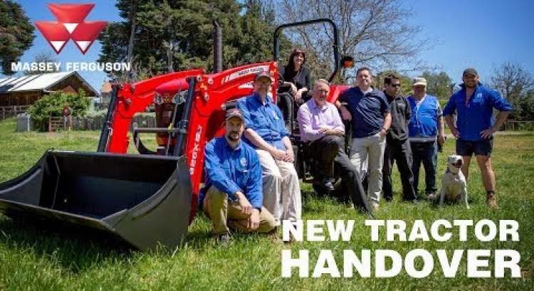 Children's Farm Tractor Handover